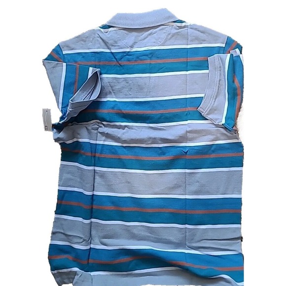 Amazon Essentials Men's Regular-Fit Cotton Pique Polo Shirt Blue Stripe Size S - Picture 1 of 3